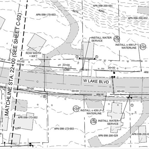 Tahoe Cedars Water Line Replacement Design